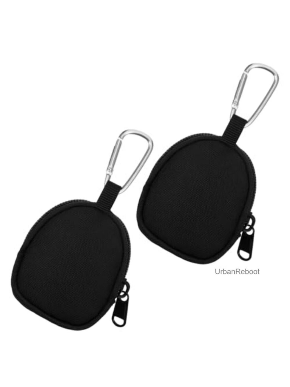 Mini Nylon Coin Purse Keychain 2 Pack Zipper Pocket Organizer